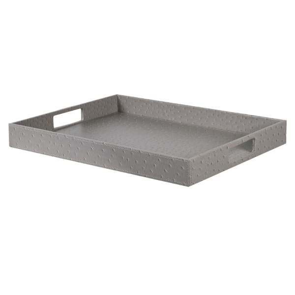 Grey Faux Ostrich Tray