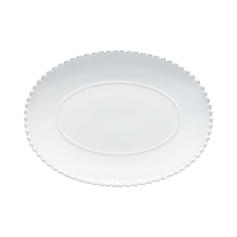 Pearl White Oval Platter