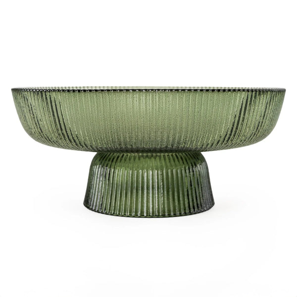 Ribbed Pedestal Bowl