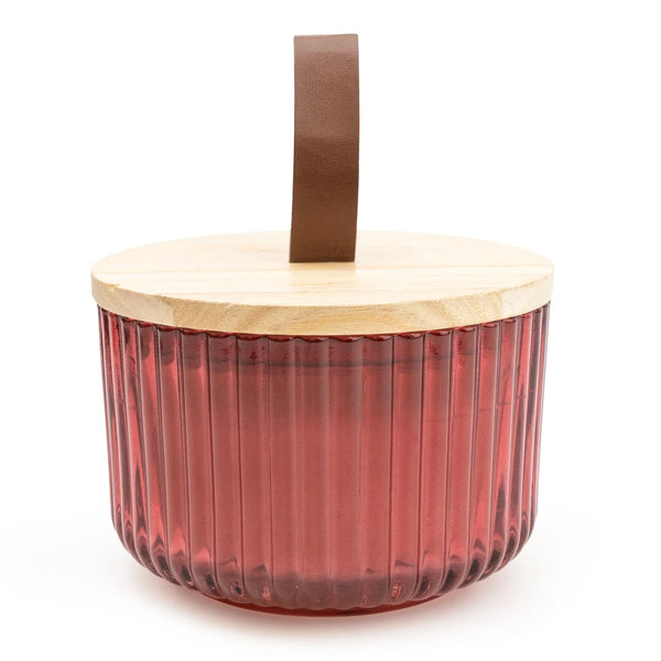 Ribbed Coloured Candle