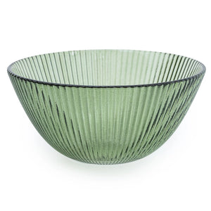 Green Ribbed Bowl