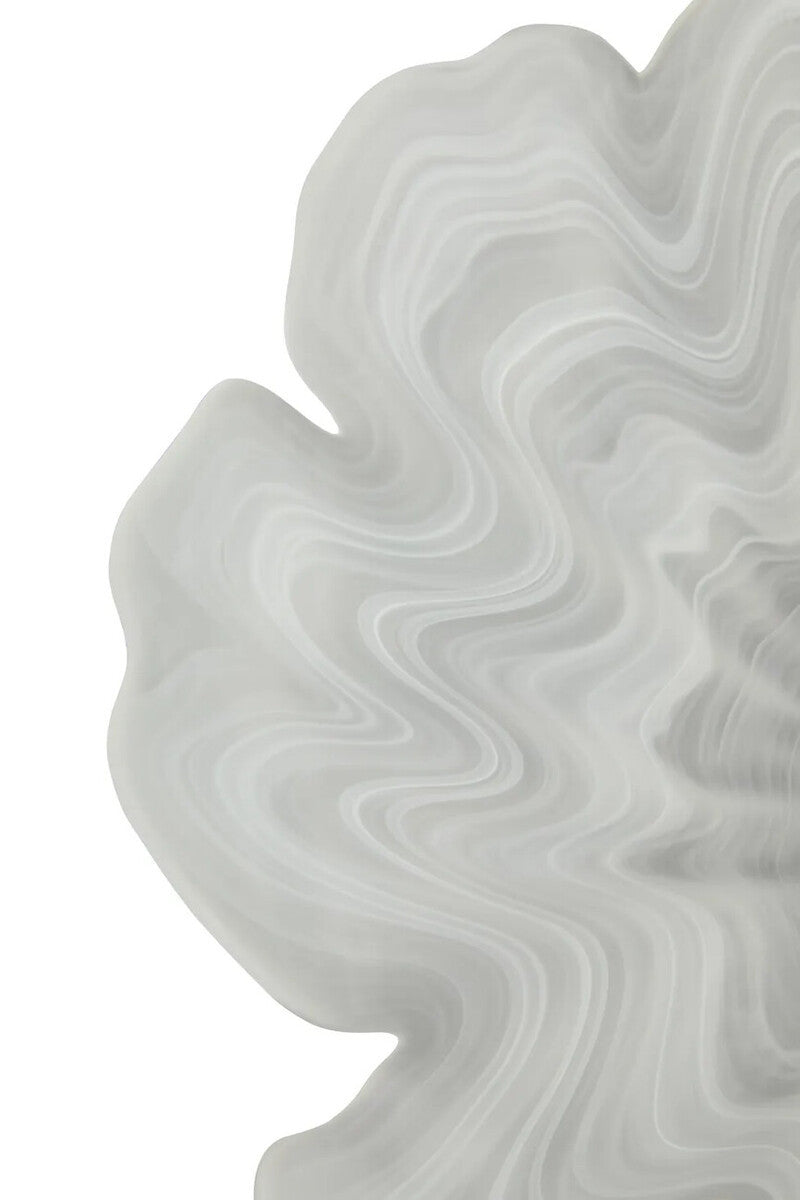 Sculpted Plate, White