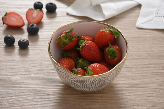 Gold Detail Snack Bowl