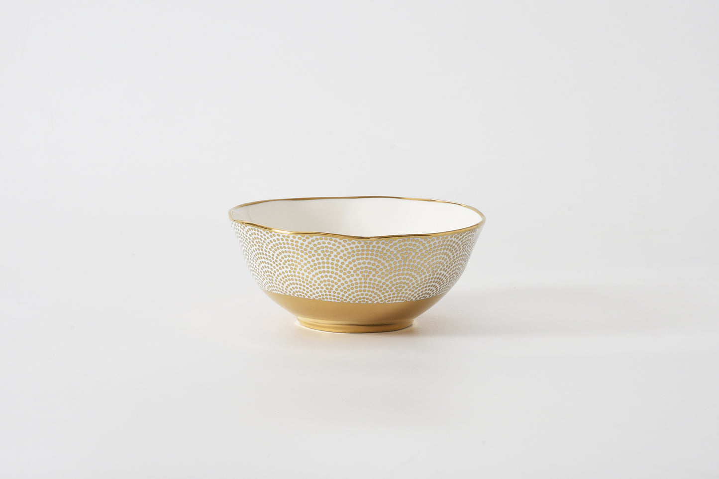 White Bowl with Gold Detail