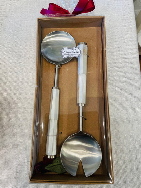 Mother of Pearl Salad Servers