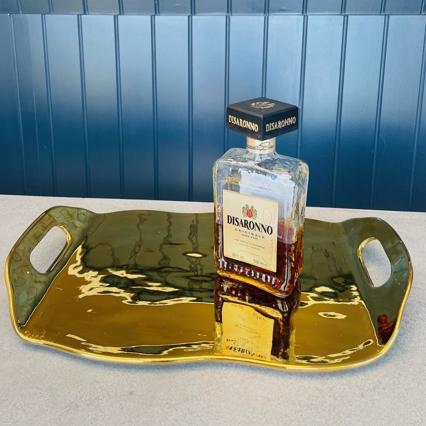 Gold Tray with Handles