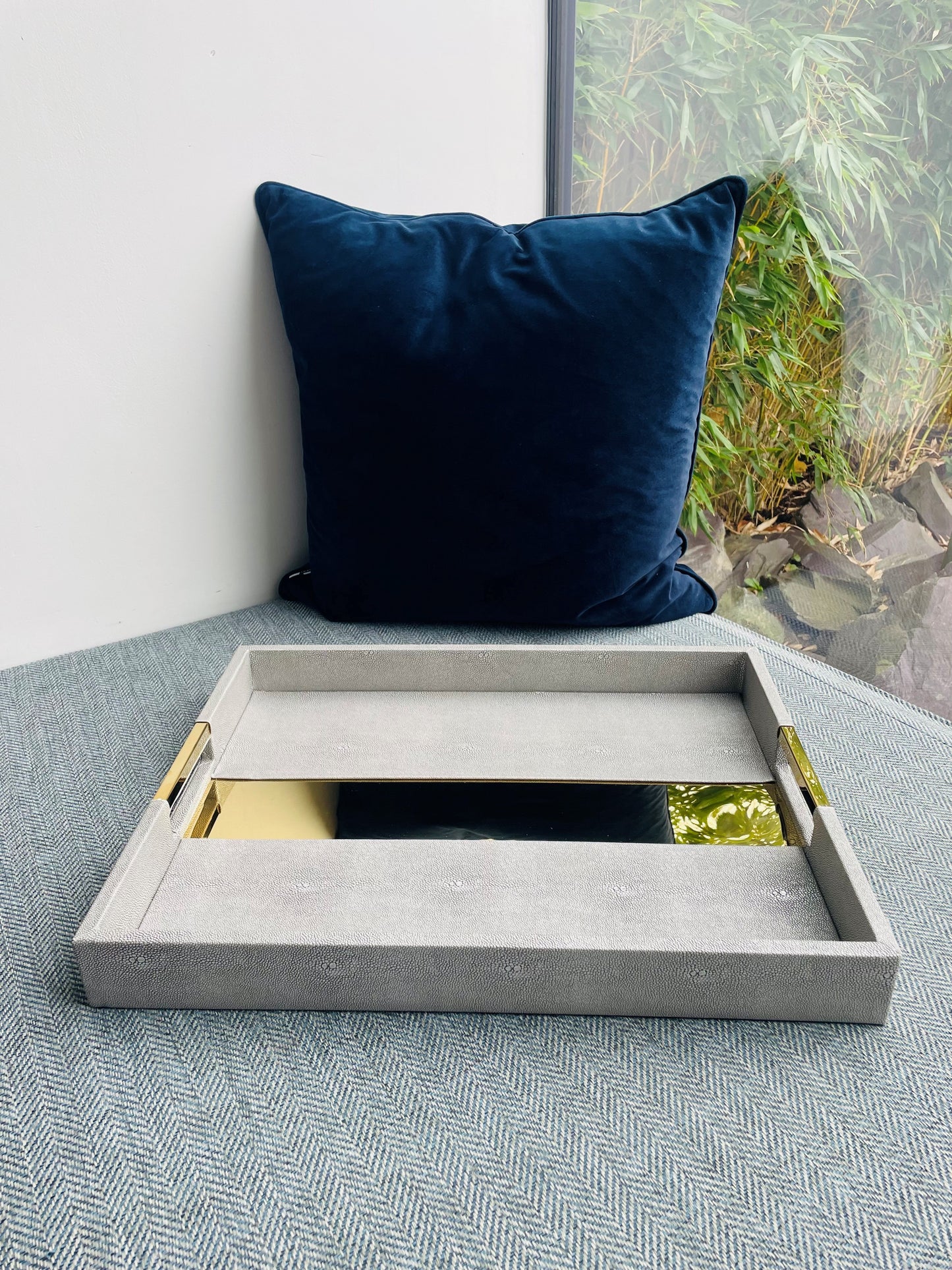 Grey and Gold Tray