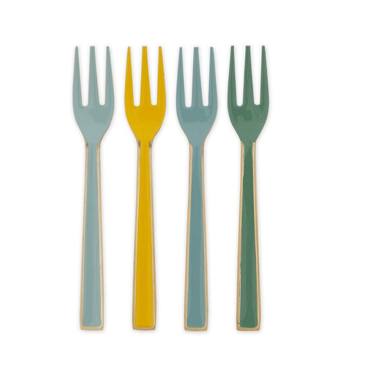 Enamelled Cake Forks