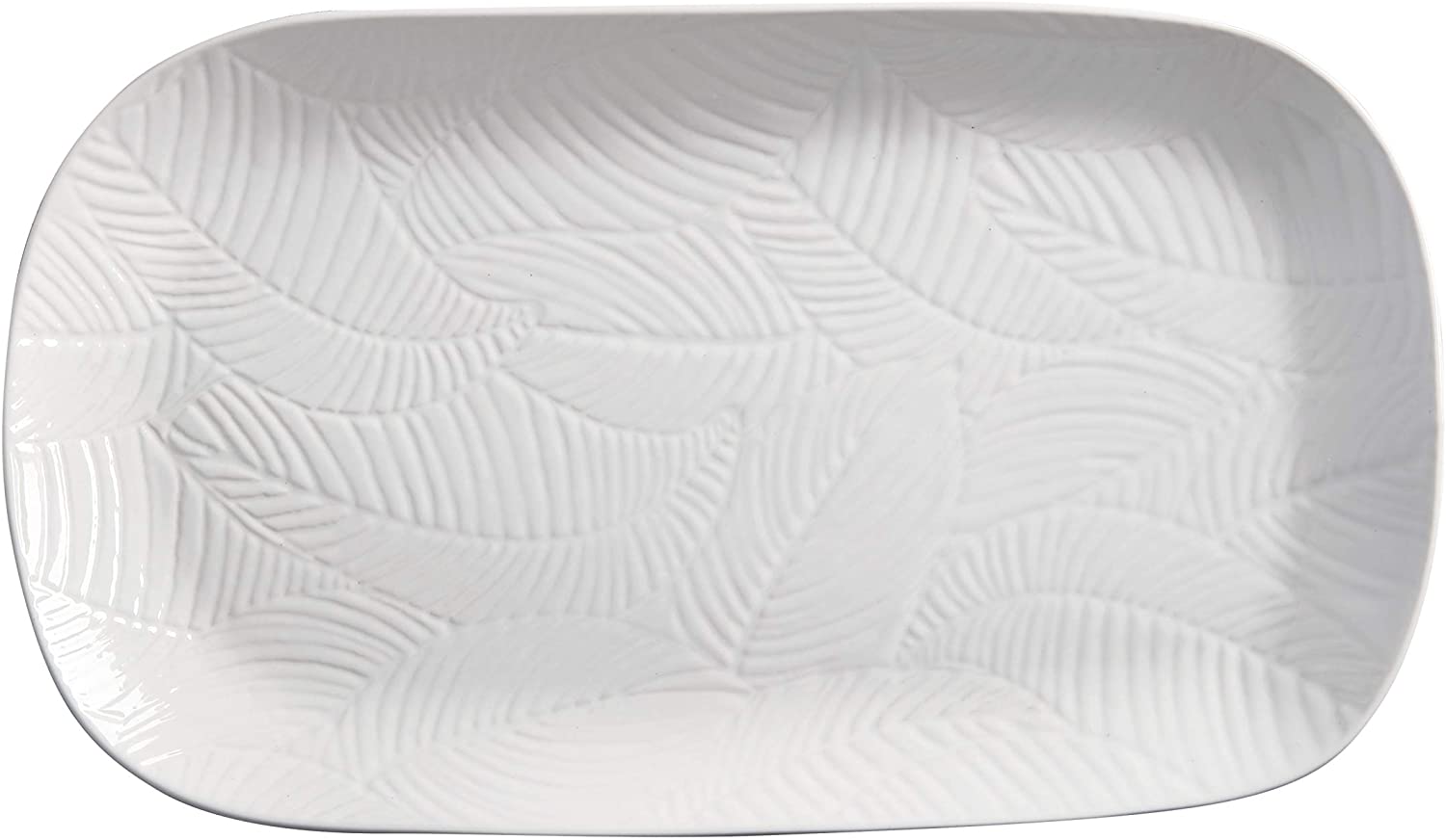 Panama White Oblong Platter, Medium