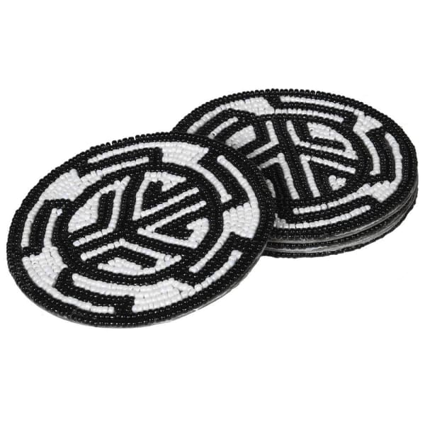 Set of 4 Aztec Beaded Coasters