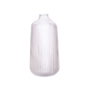 Tall Fluted Glass Vase