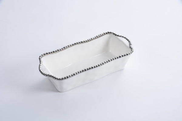 Loaf Baking Dish with Beaded Edging