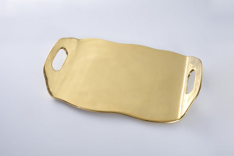 Gold Tray with Handles