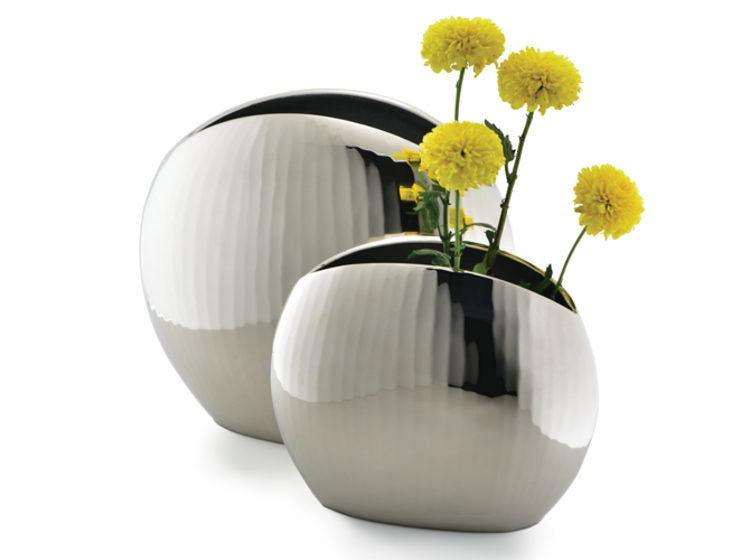 Silver Reflect Vase, M