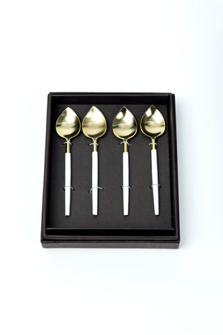 Gold and White Coffee Spoons