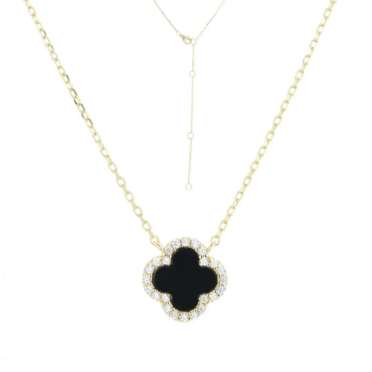 Onyx 2025 clover necklace