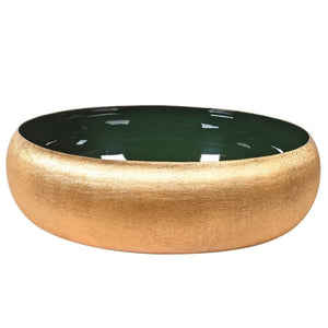 Green and Gold Enamel Bowl