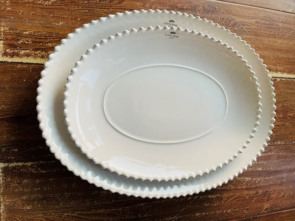 Pearl White Oval Platter