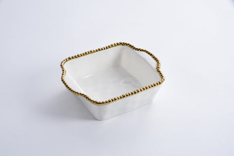 Square Baking Dish with Beaded Edging