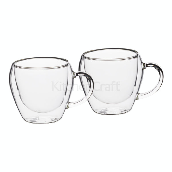 Double Walled Tea Cups, Set of Two