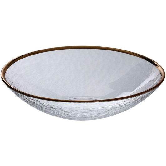 Glass Bowl with Gold Rim